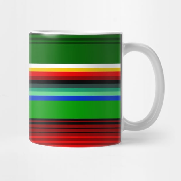 Green, Red and Blue Mexican Sarape by HolidayBug
